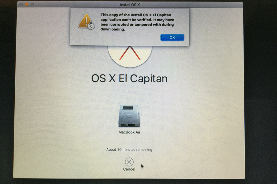 Macbook failed download error